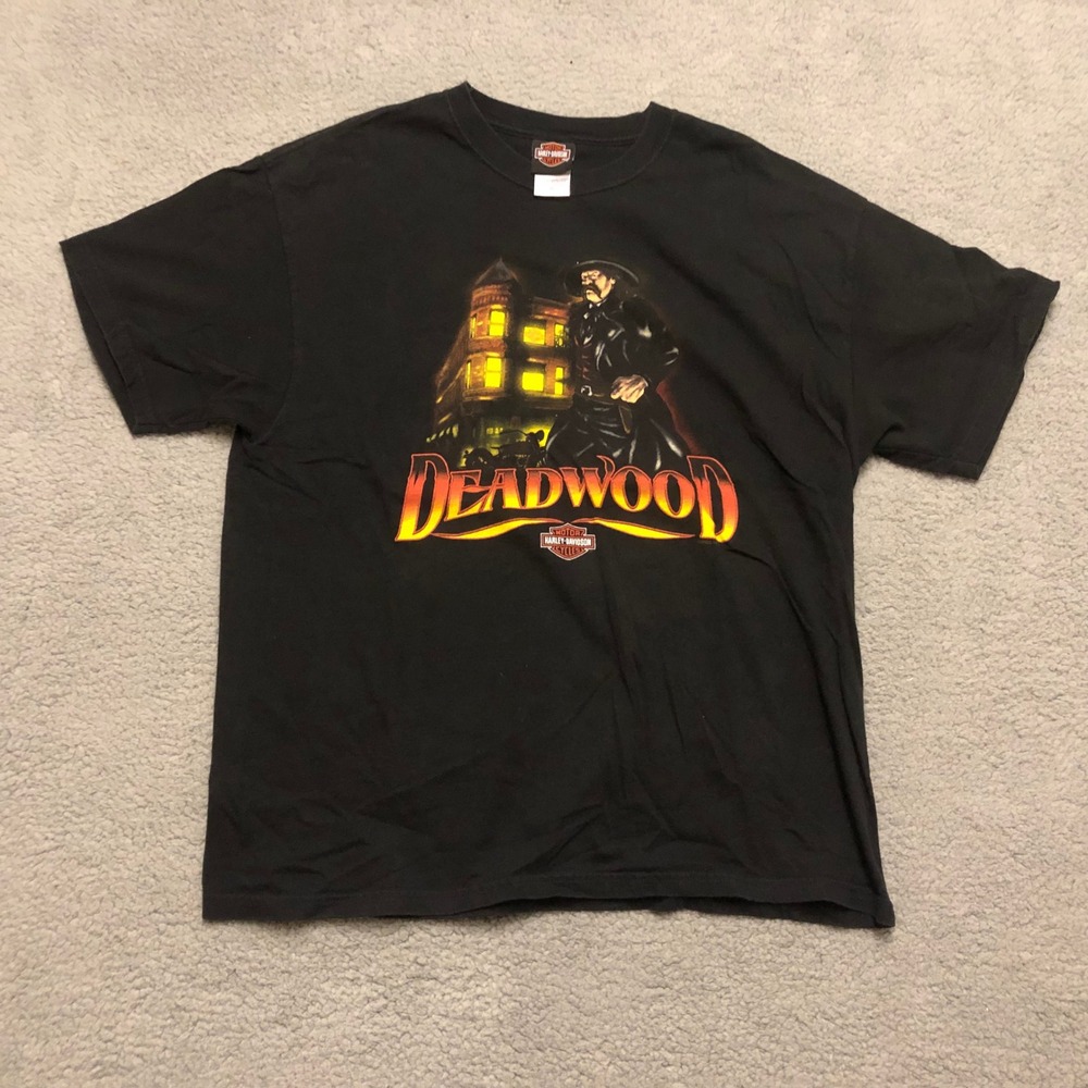 Harley-Davidson Deadwood South Dakota Graphic T-Shirt Black XL Biker Motorcycle